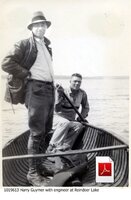 Harry Guymer with engineer at Reindeer Lake 1937