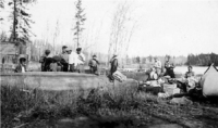 Making tea at the end of a portage -