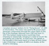  Canadian Airways Junkers JU-52 “Flying Boxcar” CF-ARM 