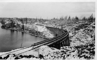 Flin Flon Railway - Mile 78 Trestle November 1929