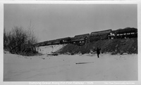 Dumping Gravel Along Flin Flon Railway 1929 