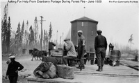 Cranberry Portage During Forest Fire – June 1929 