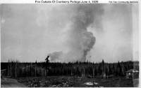 Fire Outside Of Cranberry Portage June 4 1929 