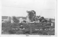 Dynamite blast Open Pit Flin Flon 1930’s