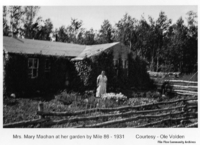Mrs. Mary Machan At Her Garden
