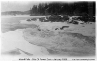 Island Falls, The Site Of The Power Dam 1929
