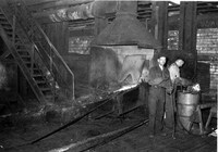 Tapping the reverberatory furnace