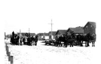 Teams of Horses and Sleighs on Main Street 