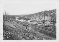 Creek from Ross Lake to Schist lake above Channing 1930's 