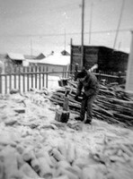 Doug Evans Chopping wood