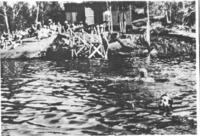 Swimming in Ross Lake early thirties