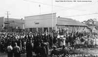 July 1st Celebration - Corner of Main Street & Third Avenue - 1936