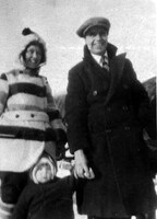 Myrtle Evans and George Evans and Son Douglas 1931
