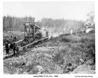 Laying Rails to Flin Flon - 1928