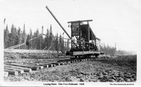 Laying Rails - Flin Flon Railroad - 1928