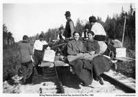 Riding Hand Car Between Hudson Bay Junction & The Pas - 1909