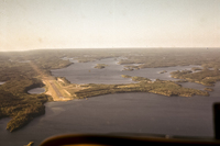 Flin Flon Airport Runway on landing approach 1965