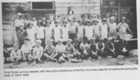 Doris Foster , primary teacher with her pupils 1930......