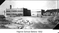 Hapnot School before 1952 The original three room Hapnot School is on the right, 