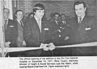 The official opening of the addition to the Flin Flon General Hospital 