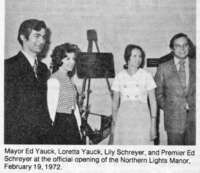 Official opening of the Northern Lights Manor, February 19, 1972 