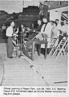 Official opening of Rotary Park, July 29, 1950........