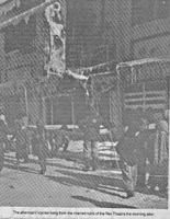 Rex Theatre the morning after 1948