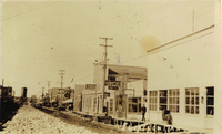 Main Street in the 1930s with board walks,.......