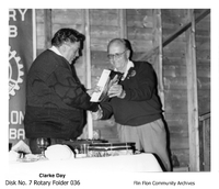 Clark Day; Rotary Director General Ed Jarvis