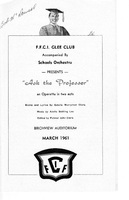 1961 March Program "Ask The Professor" Page One