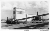 The Port At Churchill- 1950's Postcard