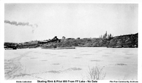 Skating Rink and Pilot Mill From Flin Flon Lake - No Date (C 1928)