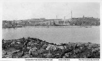 Construction From Across Flin Flon Lake C 1929
