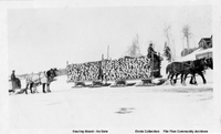 Hauling Wood On Flin Flon Lake - No Date ( Likely 1928/29)