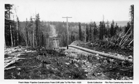 Fresh Water Pipe Line Construction From Cliff Lake To Flin Flon 1929