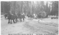 Water Haul to Thicken Ice Road To Island Falls 1928 Postcard
