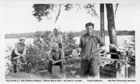 Harry Ennis (L.) John Waldron (Sitting) ?, Moses Ross - 