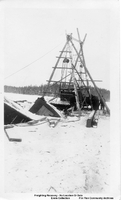 Recovering Freight That Has Gone Through The Ice. (C 1929)