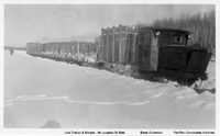 Linn Tractor And Sleighs On Island Falls Run(C 1929)