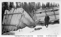 Frieght Sleighs Off The Road-Likely Island Falls Run (C 1929)