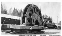 Loading Large Generator Parts On Freight Sleighs. C 1929)