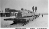 Loaded Freight Sleighs For Island Falls (C 1929)