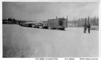 Loaded Freight Sleighs For Island Falls With Caboose (C 1929)
