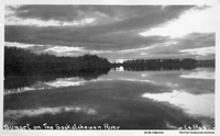 Sunset On The Saskatchewan River Le Pas (C 1928) Postcard