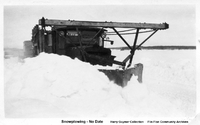 Snow Plowing With Linn Tractor(C 1928)