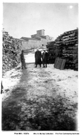 Cordwood Piles and Pilot Mill- Flin Flon Charlie Krempeaux Second From Left 1927/28)