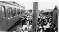  Strikers waiting for the train............