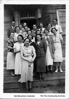  Neil McLennan Back Row Left H Weins Back Row Right, Unidentified Female Teacher