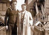 Art Kulcher and motherAnn Kulcher.1943.he served on HAIDA 1944-45