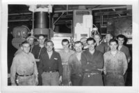 HBMS.early 1957.machinists and Jean Young from office